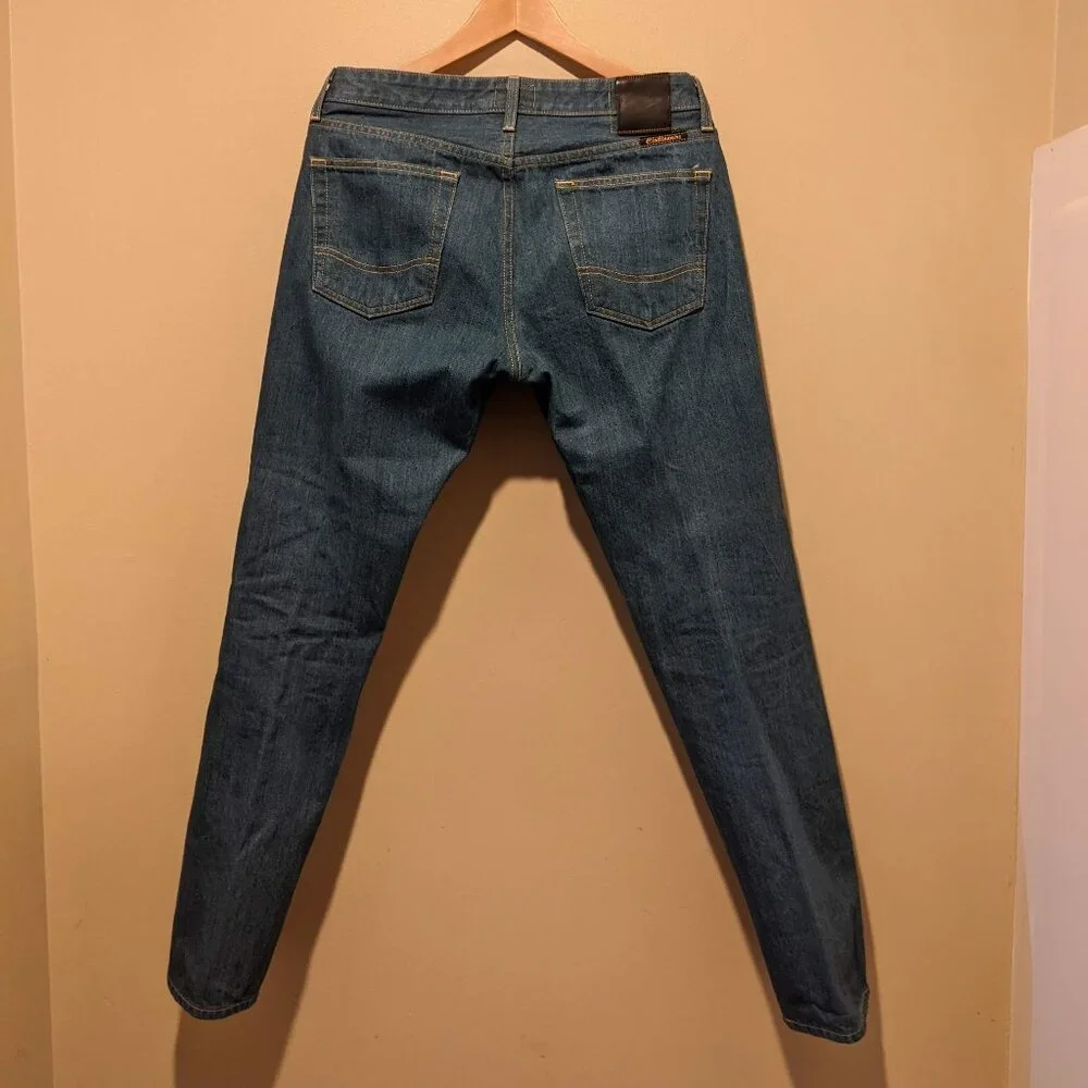 Civilianaire Gold Japanese Selvedge Denim Slim Jeans Size 32 Blue Dark Wash - Picture 14 of 14